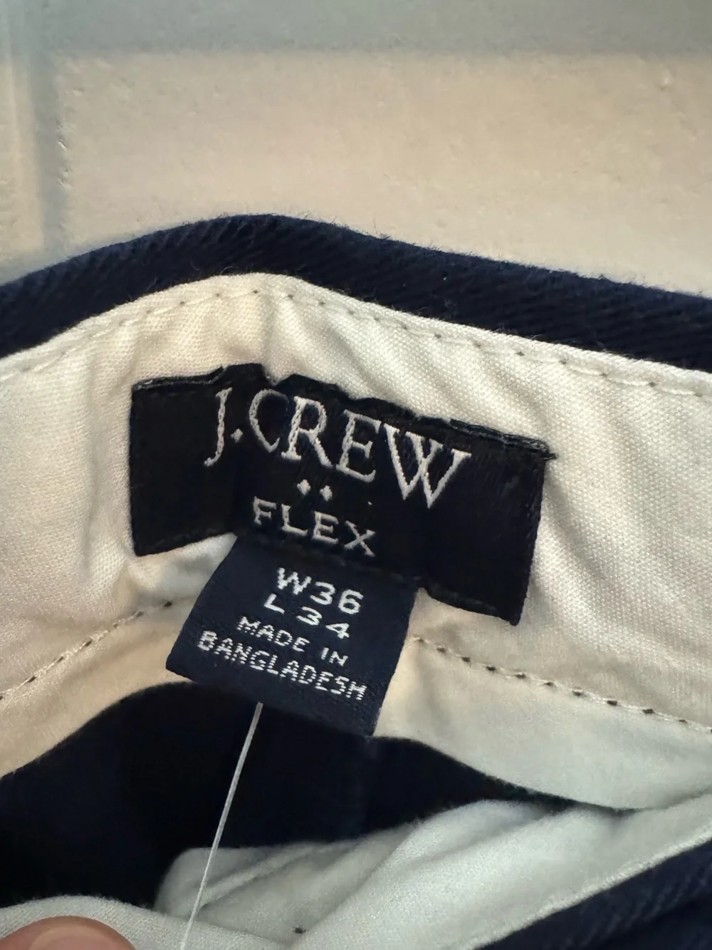 NWT J.Crew Flex Athletic Slim Chino Pants Navy 36x34 Stretch Men’s B